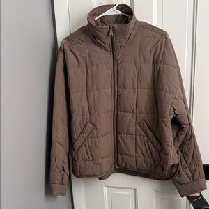 Free People Tan Quilted Jacket